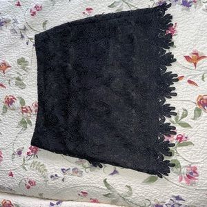 Black Lace Mini Skirt!